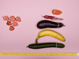 Measuring Vegetables and Fruits on Pink Surface