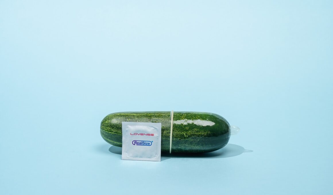 a cucumber with a label on it sitting on a blue surface